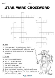 star wars crossword puzzle|star wars crossword puzzle answers.